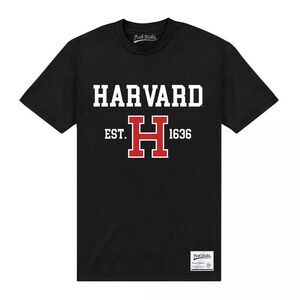 Harvard University Unisex Adult Est 1636 T-Shirt / Black
